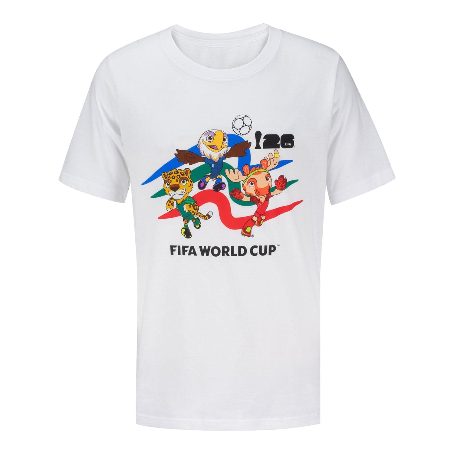 World Cup Mascot Crew White T Shirt (Youth)